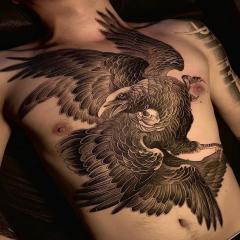 Ptak męski tatuaż