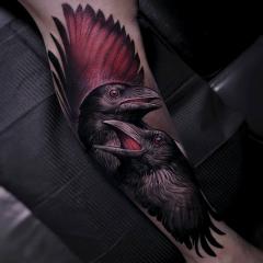 Ptaki na ręce tatuaż