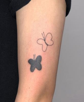 Motylki tatuaż