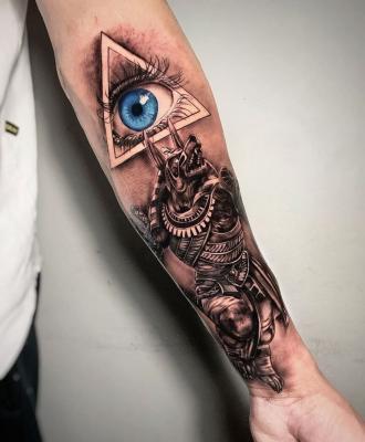 Oko na ręcę tatuaż