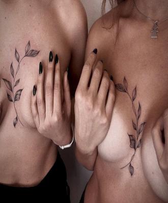 Tatuaż gałązka dla przyjaciółek