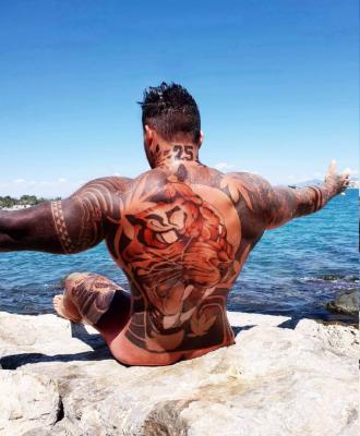 Tatuaże męskie tygrys 