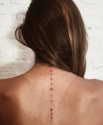 Tatuaże na kręgosłupie