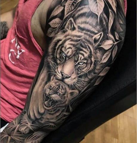 Tygrysy tatuaże męskie