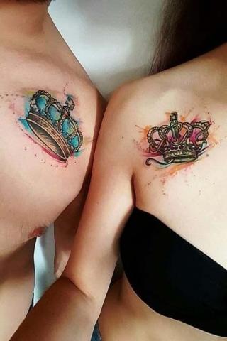 Dla pary tatuaże korony