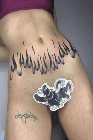Ogień tatuaż