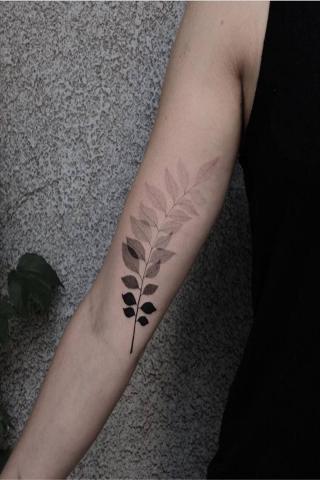 Tatuaż liść wzór